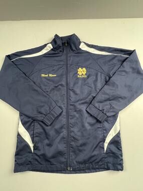 Notre Dame Fighting Irish Jacket Mens Medium Blue NCAA Band Tonix Full Zip